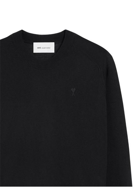 adc sweater man black AMI PARIS | HKS866.KN00390180